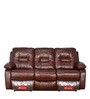 Wilson Leatherette Motorised Recliner Set in Brown Colour