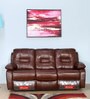 Wilson Leatherette Motorised Recliner Set in Brown Colour