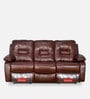 Wilson Leatherette Motorised Recliner Set in Brown Colour