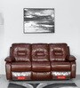 Wilson Leatherette Motorised Recliner Set in Brown Colour