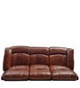 Wilson Leatherette Manual 3 Seater Recliner in Caramel Colour