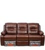 Wilson Leatherette Manual 3 Seater Recliner in Caramel Colour