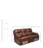Wilson Leatherette Manual 3 Seater Recliner in Caramel Colour