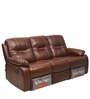 Wilson Leatherette Manual 3 Seater Recliner in Caramel Colour