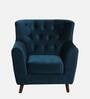 Imelda Velvet 1 Seater Sofa In Teal Blue Colour