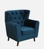 Imelda Velvet 1 Seater Sofa In Teal Blue Colour