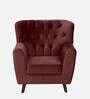 Imelda Velvet 1 Seater Sofa In Wine Red Colour