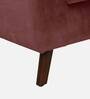 Imelda Velvet 1 Seater Sofa In Wine Red Colour