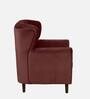 Imelda Velvet 1 Seater Sofa In Wine Red Colour