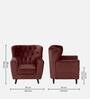 Imelda Velvet 1 Seater Sofa In Wine Red Colour
