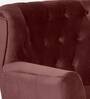 Imelda Velvet 1 Seater Sofa In Wine Red Colour