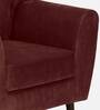Imelda Velvet 1 Seater Sofa In Wine Red Colour