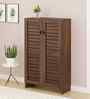 Wimzoe Shoe Cabinet In Brown Maple Finish