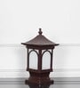 Winchester Single Light Outdoor Pedestal Gate Light In Brown Finish