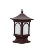 Winchester Single Light Outdoor Pedestal Gate Light In Brown Finish