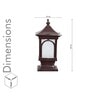 Winchester Single Light Outdoor Pedestal Gate Light In Brown Finish