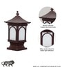 Winchester Single Light Outdoor Pedestal Gate Light In Brown Finish
