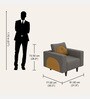 Windle Fabric 1 Seater Sofa In Taupe Colour