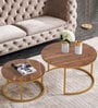 Windsor Metal Nest of Tables in Brown Finish (Set Of 2)