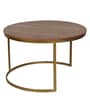 Windsor Metal Nest of Tables in Brown Finish (Set Of 2)
