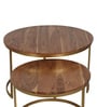 Windsor Metal Nest of Tables in Brown Finish (Set Of 2)
