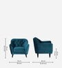 Windsor Velvet 1 Seater Sofa In Bottle Green Colour