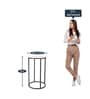 Windsor Marble Top End Table In Natural White Finish
