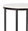 Windsor Marble Top End Table In Natural White Finish