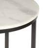 Windsor Marble Top End Table In Natural White Finish
