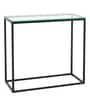 Windsor End Table In Gold Finish With Glass Top
