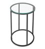 Windsor Glass Top End Table In Black Finish 