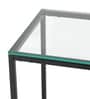 Windsor End Table In Gold Finish With Glass Top