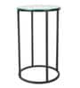 Windsor Glass Top End Table In Black Finish 