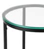 Windsor Glass Top End Table In Black Finish 