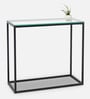 Windsor End Table In Gold Finish With Glass Top
