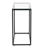 Windsor End Table In Gold Finish With Glass Top