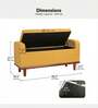 Windsor Fabric Royal Storage Ottoman Ottoman in Mustard Colour
