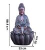 Wine 2ft Lotus Buddha Water Fountain