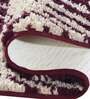 Wine Floral Polyester 24x16 Inches AntiSkid Bath Mat