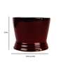 Wine Ceramic Balti Shape Planter With Stand At Base