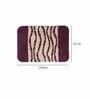 Wine Geometric Polyester 24x16 Inches AntiSkid Bath Mat