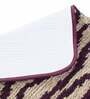 Wine Geometric Polyester 24x16 Inches AntiSkid Bath Mat