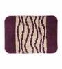 Wine Geometric Polyester 24x16 Inches AntiSkid Bath Mat