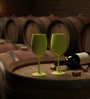Wine Glass for Party Home Wedding Multipurpose Use Glassware Lead Free Crystal Glasses (Green)