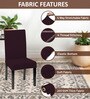 Wine Polycotton Solid 14x18 Inches Chair Covers  (1 piece)