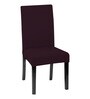 Wine Polycotton Solid 14x18 Inches Chair Covers  (1 piece)
