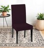 Wine Polycotton Solid 14x18 Inches Chair Covers  (1 piece)