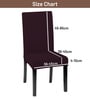 Wine Polycotton Solid 14x18 Inches Chair Covers  (4 pieces)
