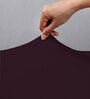 Wine Polycotton Solid 14x18 Inches Chair Covers (Pack of 6)