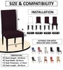 Wine Polycotton Solid 14x18 Inches Chair Covers (Pack of 6)